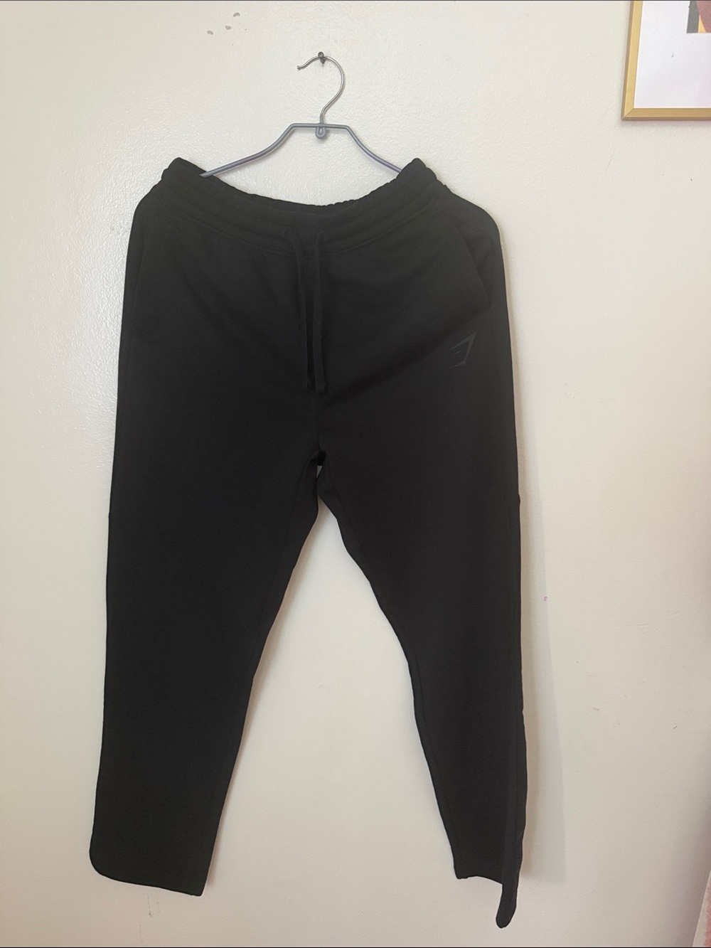 Gymshark Black Men's Sweatpants with Drawstring
